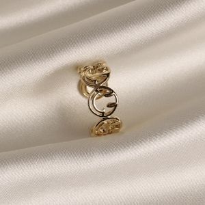 Happy face gold ring